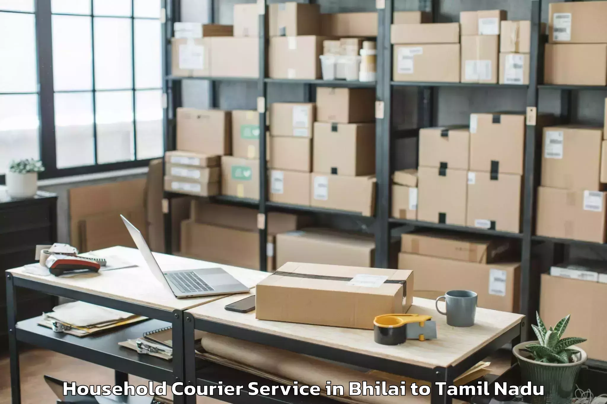 Reliable Bhilai to Ettayapuram Household Courier